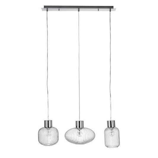Lampadario 3 luci con struttura cromata e vetro - Showy - BIZZOTTO - 63738828915066