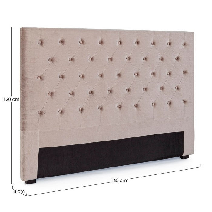 Testiera per letto grigio chiaro in velluto - Caspar - BIZZOTTO - 63738831044986