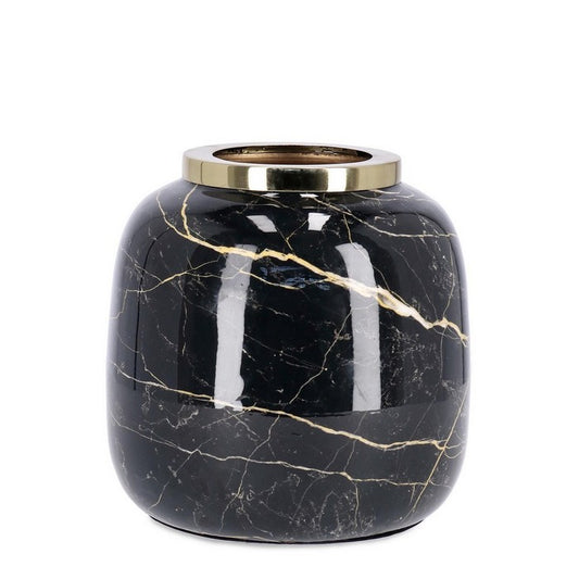 Vaso tondo in metallo effetto marmo - Masha - BIZZOTTO - 63738835403130