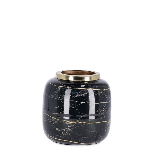 Vaso tondo in metallo effetto marmo - Masha - BIZZOTTO - 63738835403130