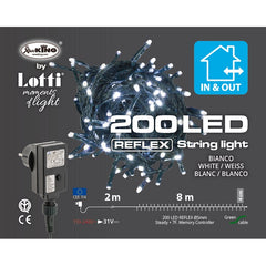 Catena lineare di 200 luci a LED per decorazione natalizia