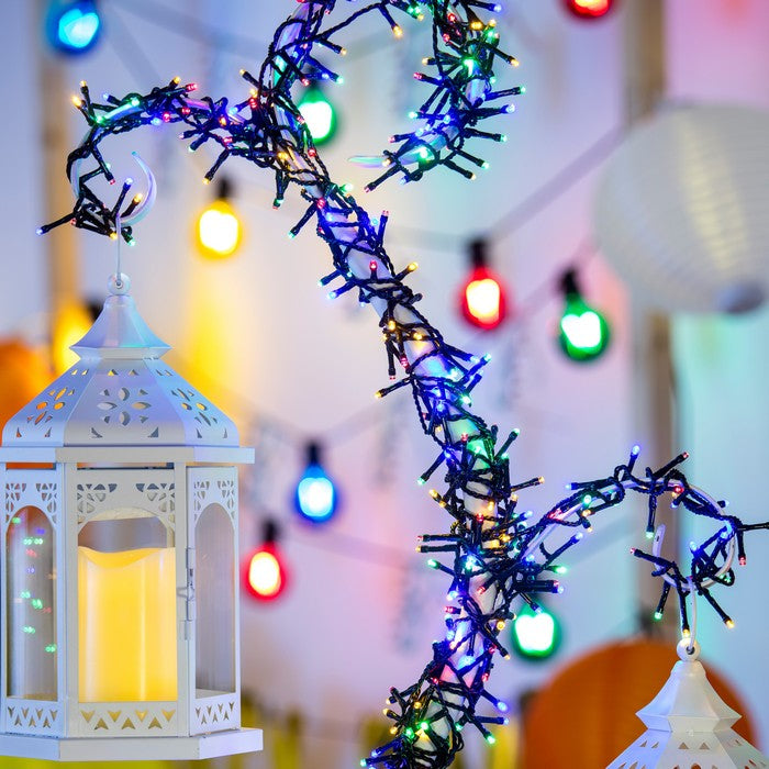 Catena lineare di 200 luci a LED per decorazione natalizia