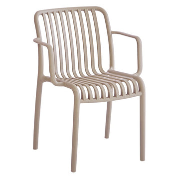 Poltrona da giardino con doghe impilabile in polipropilene anti-uv - Gardenia