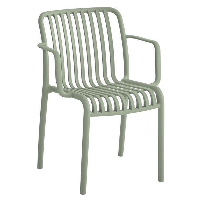 Poltrona da giardino con doghe impilabile in polipropilene anti-uv - Gardenia