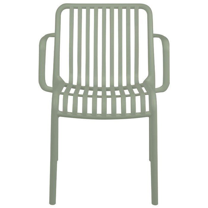 Poltrona da giardino con doghe impilabile in polipropilene anti-uv - Gardenia