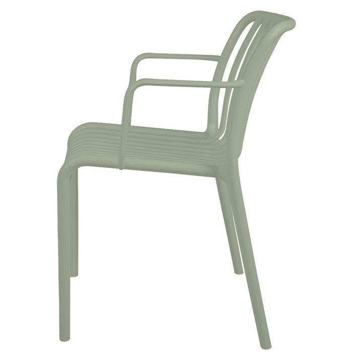 Poltrona da giardino con doghe impilabile in polipropilene anti-uv - Gardenia