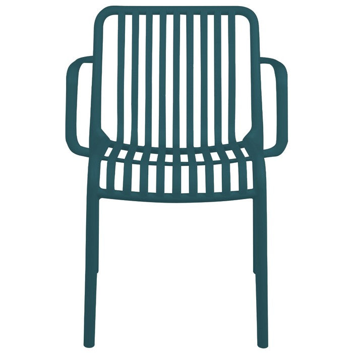 Poltrona da giardino con doghe impilabile in polipropilene anti-uv - Gardenia