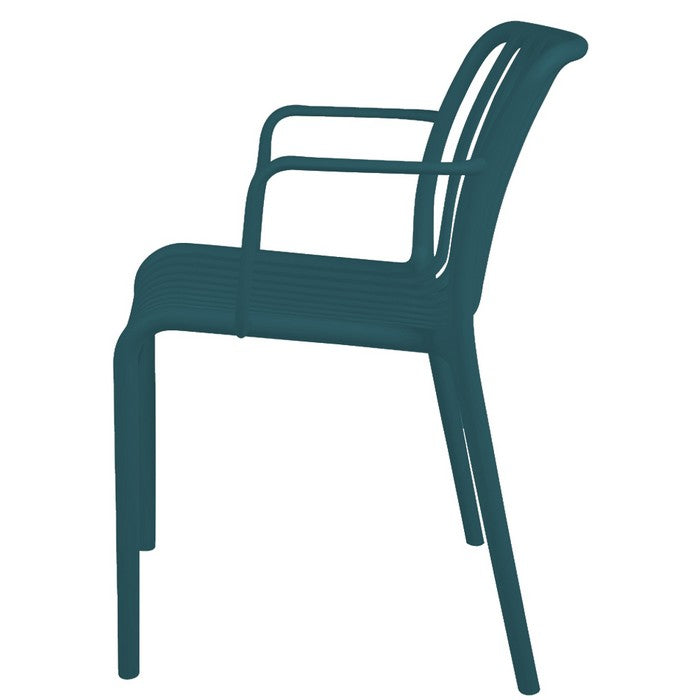 Poltrona da giardino con doghe impilabile in polipropilene anti-uv - Gardenia