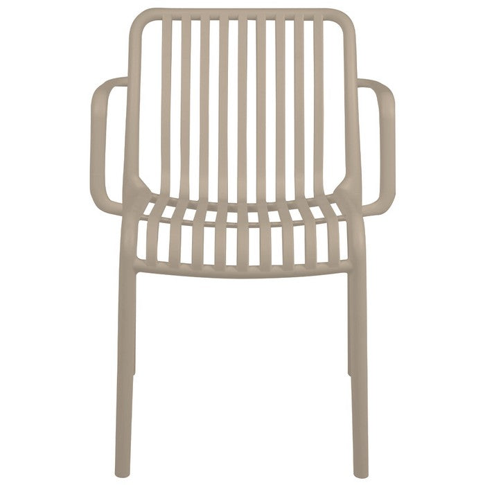 Poltrona da giardino con doghe impilabile in polipropilene anti-uv - Gardenia