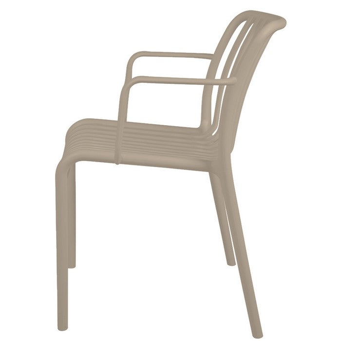 Poltrona da giardino con doghe impilabile in polipropilene anti-uv - Gardenia