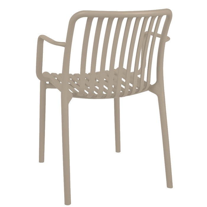 Poltrona da giardino con doghe impilabile in polipropilene anti-uv - Gardenia