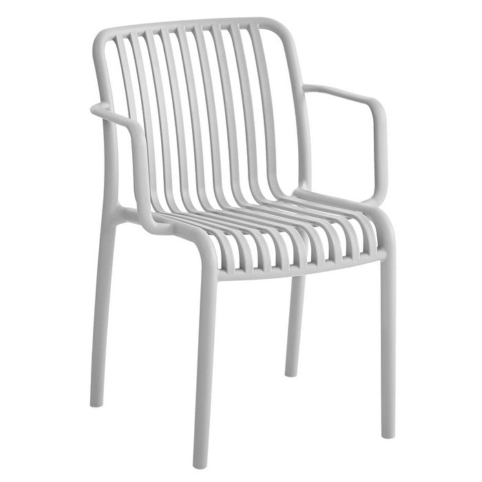 Poltrona da giardino con doghe impilabile in polipropilene anti-uv - Gardenia