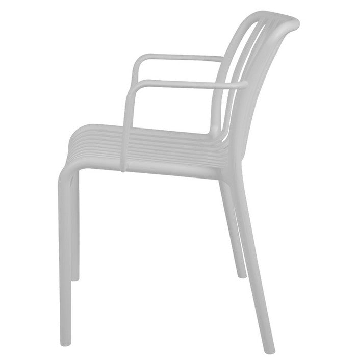 Poltrona da giardino con doghe impilabile in polipropilene anti-uv - Gardenia