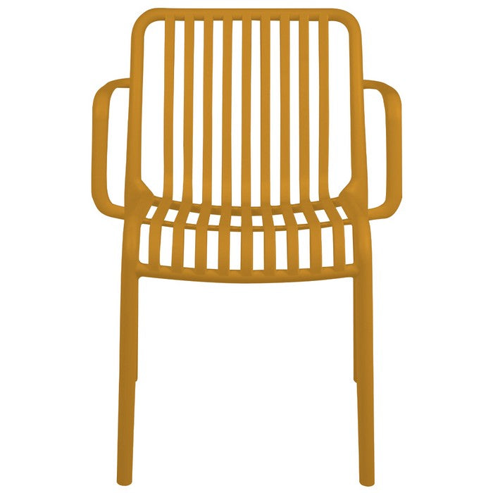 Poltrona da giardino con doghe impilabile in polipropilene anti-uv - Gardenia