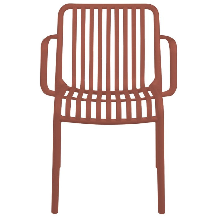 Poltrona da giardino con doghe impilabile in polipropilene anti-uv - Gardenia