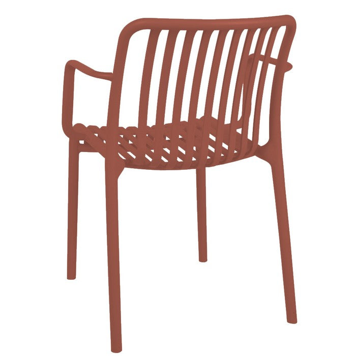 Poltrona da giardino con doghe impilabile in polipropilene anti-uv - Gardenia