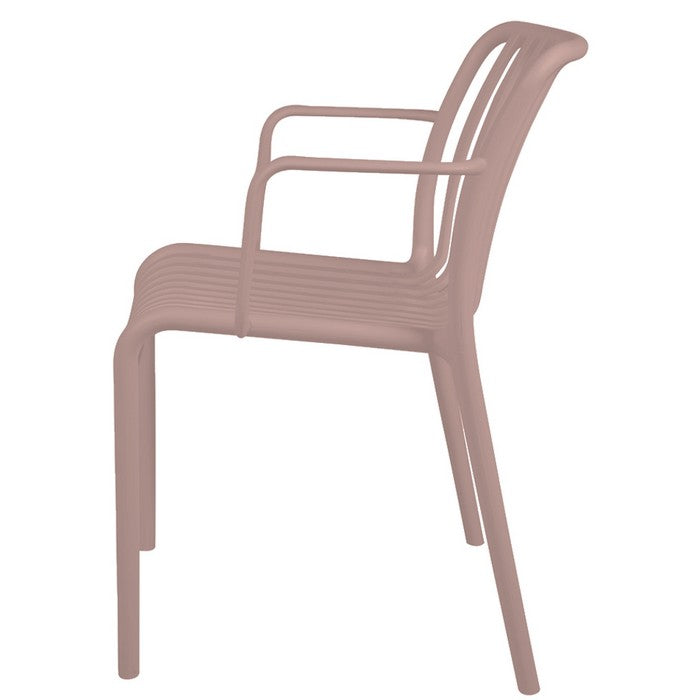 Poltrona da giardino con doghe impilabile in polipropilene anti-uv - Gardenia