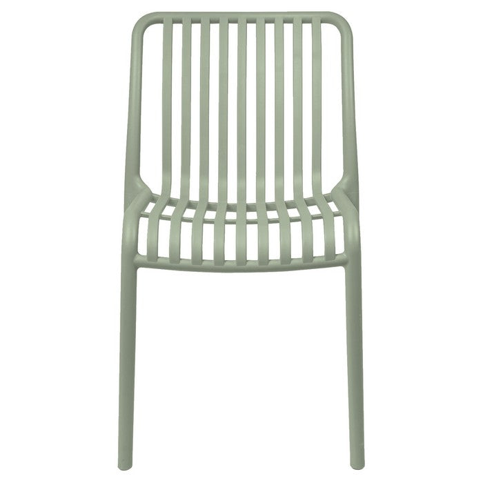 Sedia da giardino con doghe impilabile in polipropilene anti-uv - Gardenia