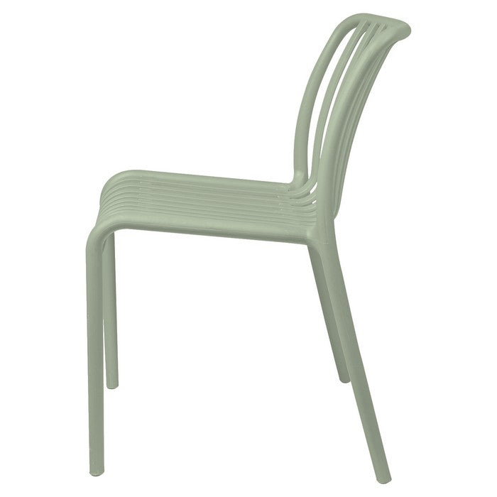 Sedia da giardino con doghe impilabile in polipropilene anti-uv - Gardenia