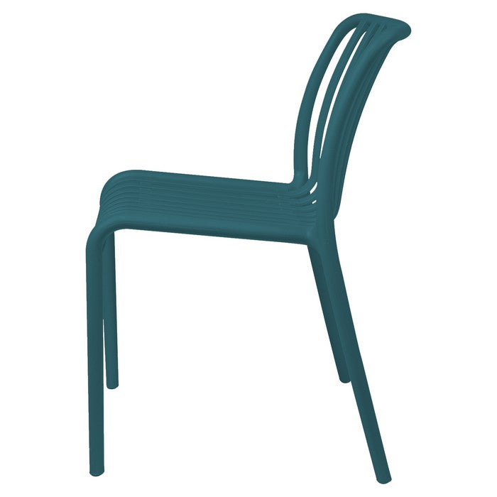 Sedia da giardino con doghe impilabile in polipropilene anti-uv - Gardenia