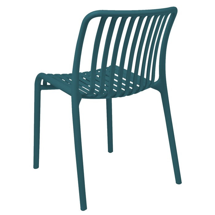 Sedia da giardino con doghe impilabile in polipropilene anti-uv - Gardenia