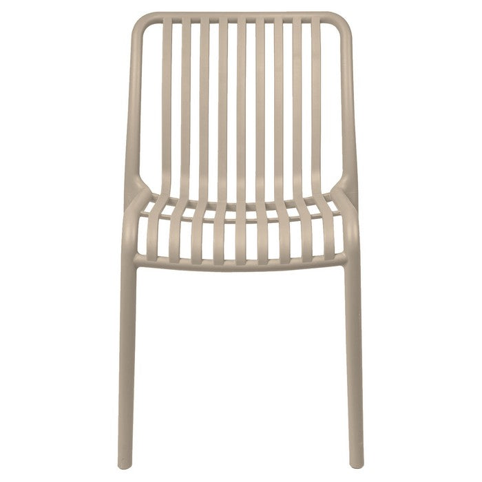 Sedia da giardino con doghe impilabile in polipropilene anti-uv - Gardenia