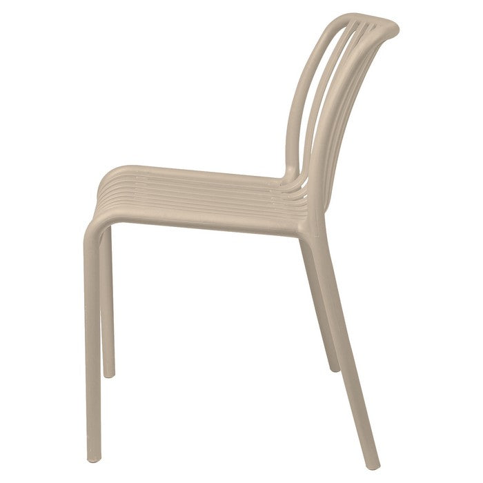 Sedia da giardino con doghe impilabile in polipropilene anti-uv - Gardenia