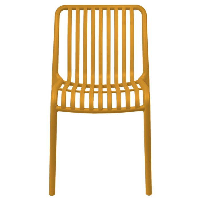 Sedia da giardino con doghe impilabile in polipropilene anti-uv - Gardenia