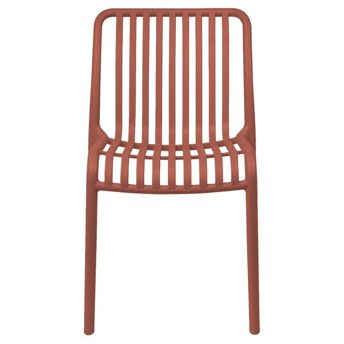 Sedia da giardino con doghe impilabile in polipropilene anti-uv - Gardenia