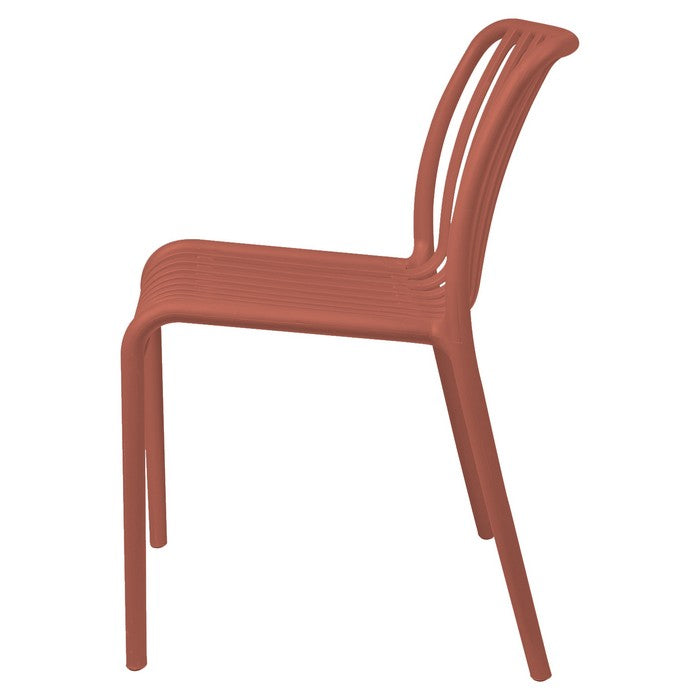 Sedia da giardino con doghe impilabile in polipropilene anti-uv - Gardenia