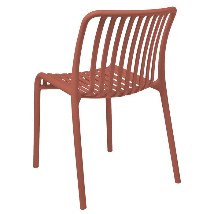 Sedia da giardino con doghe impilabile in polipropilene anti-uv - Gardenia