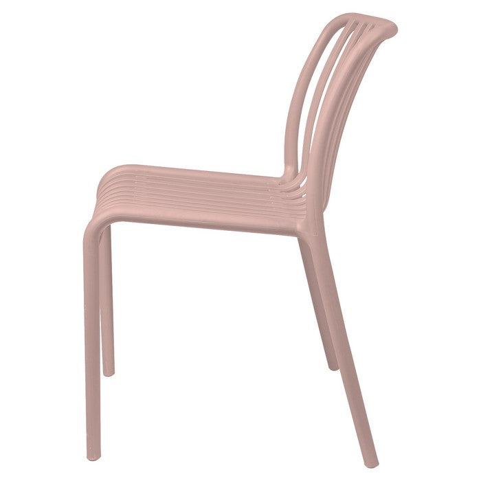 Sedia da giardino con doghe impilabile in polipropilene anti-uv - Gardenia