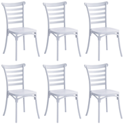 Set 6 sedie bistrot impilabili in polipropilene anti-uv - Riviera