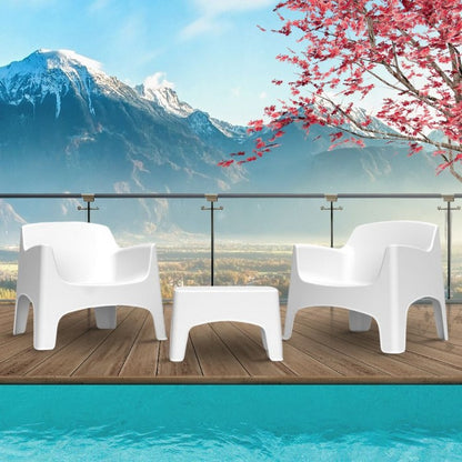 Set da giardino in polipropilene con 2 poltrone e tavolino - Ibiza Terrace