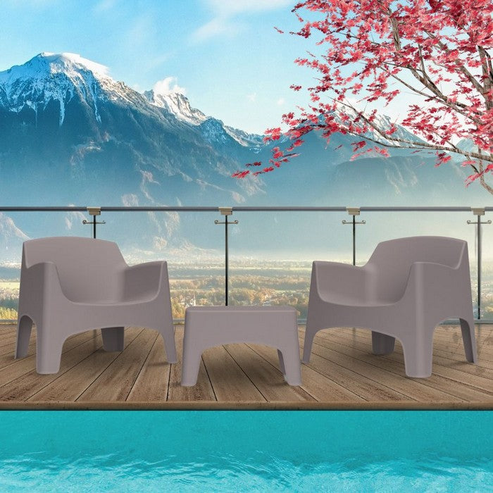 Set da giardino in polipropilene con 2 poltrone e tavolino - Ibiza Terrace - BICA - 64043923046778