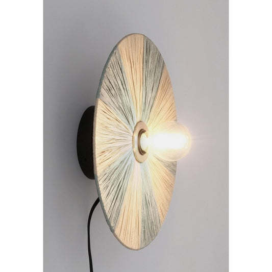 Lampada applique con decorazione in rafia 30 cm - Kanda - BIZZOTTO - 64075041964410