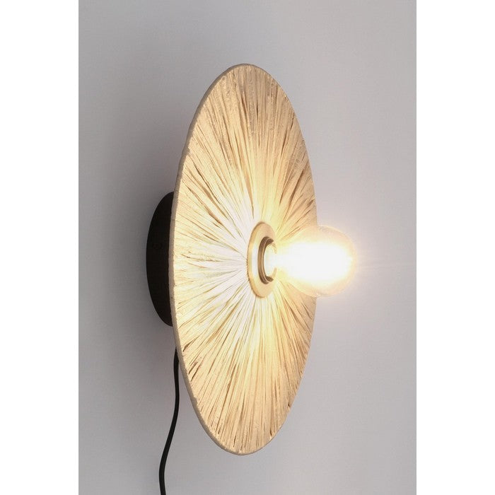 Lampada applique con decorazione in rafia 30 cm - Kanda