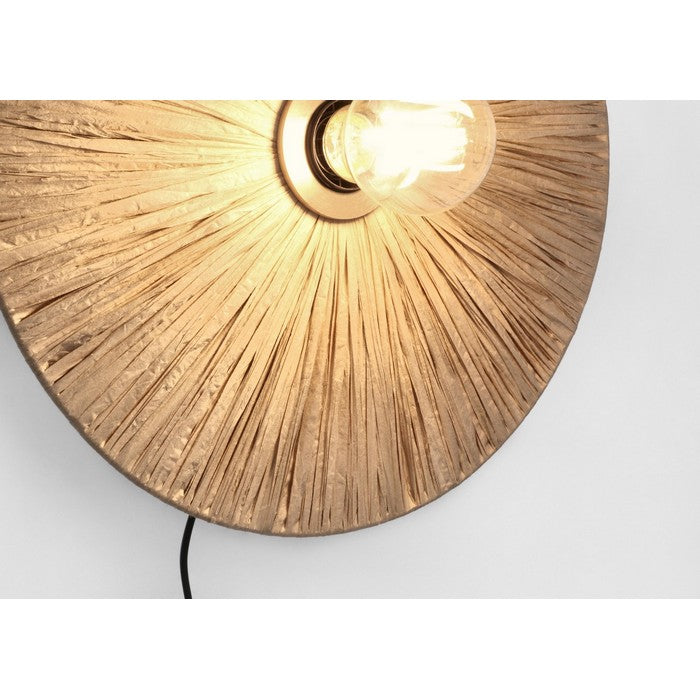 Lampada applique con decorazione in rafia 30 cm - Kanda