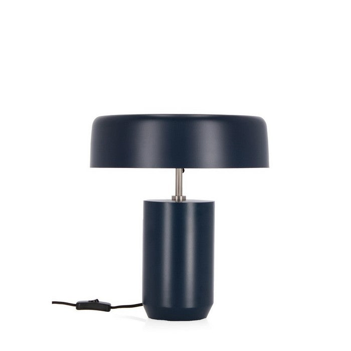 Lampada tonda da tavolo in metallo blu - Kaithal