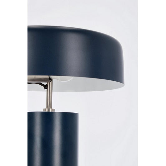 Lampada tonda da tavolo in metallo blu - Kaithal - BIZZOTTO - 64075096719738