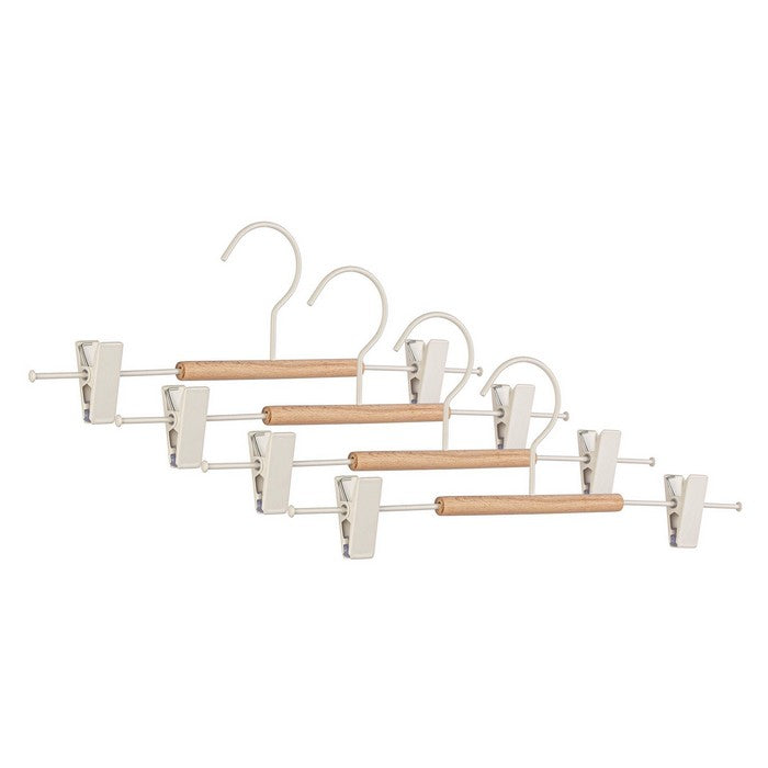 Set 4 grucce in metallo e legno con clip - Pastel