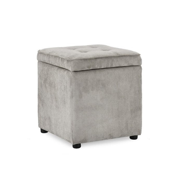 Pouf quadrato contenitore in velluto a coste - Dylan - BIZZOTTO - 64075126636922