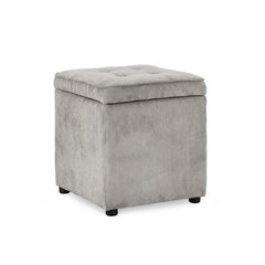 Pouf quadrato contenitore in velluto a coste - Dylan