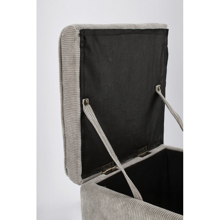 Pouf quadrato contenitore in velluto a coste - Dylan - BIZZOTTO - 64075128504698
