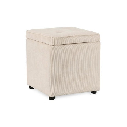 Pouf quadrato contenitore in velluto a coste - Dylan