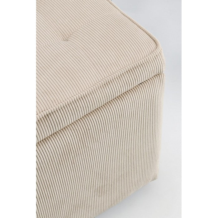 Pouf quadrato contenitore in velluto a coste - Dylan - BIZZOTTO - 64075133747578