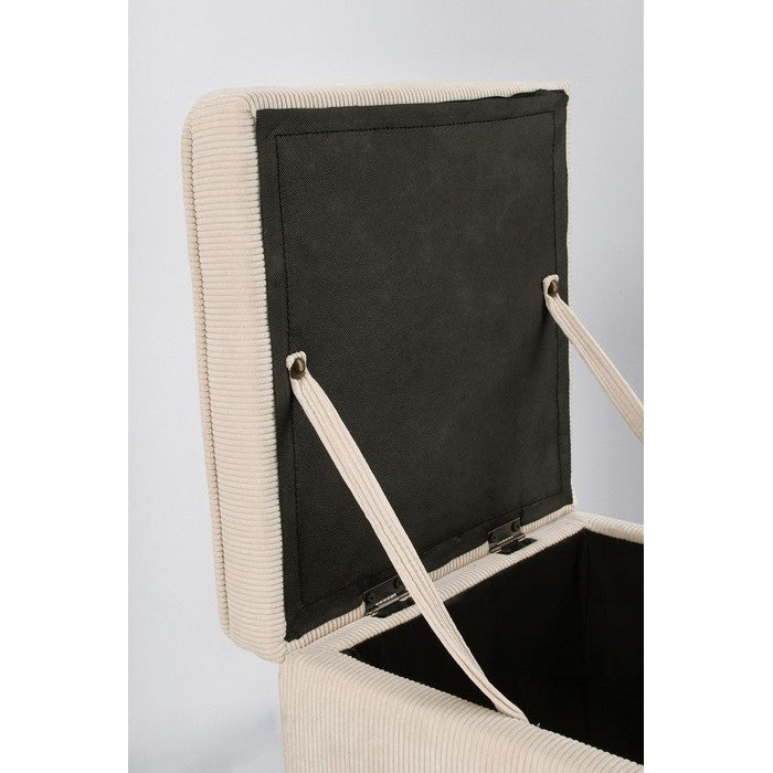 Pouf quadrato contenitore in velluto a coste - Dylan - BIZZOTTO - 64075133845882