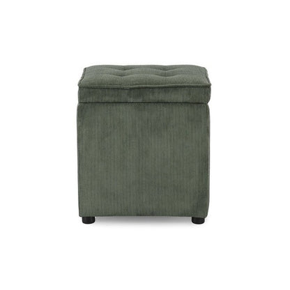 Pouf quadrato contenitore in velluto a coste - Dylan