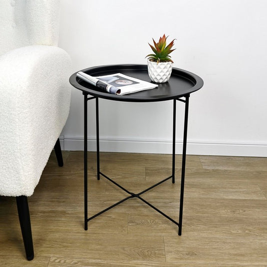 Tavolino in metallo tondo 47 cm - Hilmar - BIZZOTTO - 64075159404922