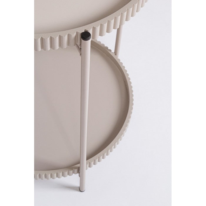 Tavolino tondo con 2 ripiani nero 42 cm - Herdys - BIZZOTTO - 64075161633146
